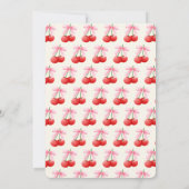 6e Verjaardag Coquette Kersen Bogen Bubble Letters Kaart (Achterkant)