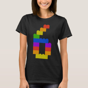 6e verjaardag Deze kleine bouwer is 6 jaar brick T-shirt