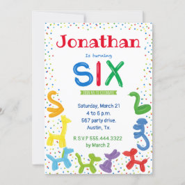 6e verjaardag dierballonvaarding kaart