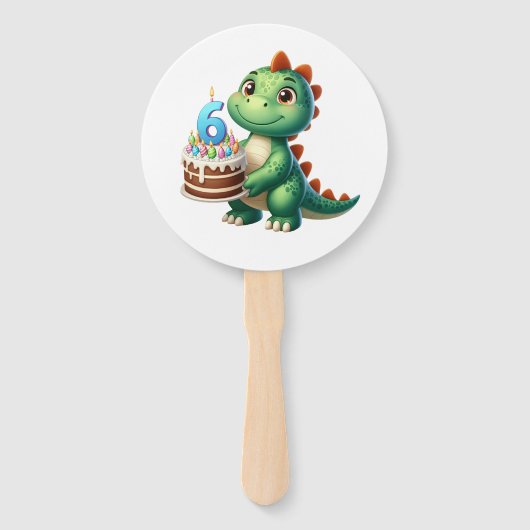6e verjaardag Dino Handwaaier (Voorkant)