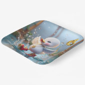 6e verjaardag Duck dansen in een regenplas Papieren Bordje (Gebogen)