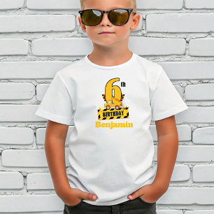 6e verjaardag Dump Druck bouw thema Feestje  T-shirt