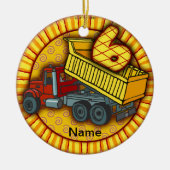 6e Verjaardag Dump Truck ornamenten (Voorkant)