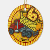 6e Verjaardag Dump Truck ornamenten (Links)