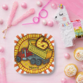 6e verjaardag Dump Truck Papieren Bordje (Feest)