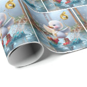 6e verjaardag eendje dansen in een plas cadeaupapier (Rol Hoek)