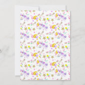 6e verjaardag Eenhoorn met taart uitnodiging (Achterkant)