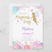 6e verjaardag feeënfeest kaart (Voorkant)