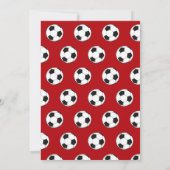 6e Verjaardag Feest Voetbal Rode Jongens Sport Kaart (Achterkant)