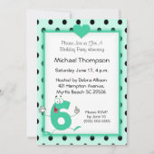 6e verjaardag feestuitnodigingen kaart (Voorkant)