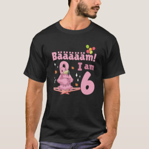 6e verjaardag Flamingo 6 jaar oud meisje Birthday  T-shirt