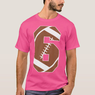 6e Verjaardag Football Verjaardagsfeest 6 jaar oud T-shirt