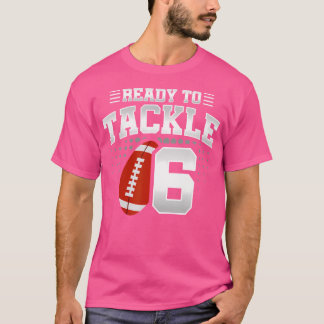 6e Verjaardag Football Verjaardagsfeest 6e Verjaar T-shirt