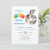 6e verjaardag foto collage nummer 6 Jongen Kaart (Staand voorkant)