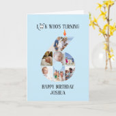 6e verjaardag fotokaart kaart (Gele Bloem)