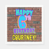 6e verjaardag ~ Fun, door Urban Graffiti geïnspire Servet (Voorkant)