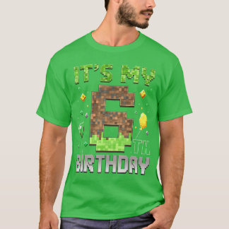 6e verjaardag Gamer Piel 6 jaar oud videospel Par T-shirt