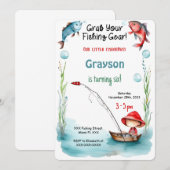 6e verjaardag Gevist Kaart (Voorkant / Achterkant)