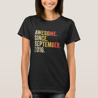 6e verjaardag Geweldige sinds september 2016 6 jaa T-shirt