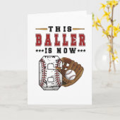 6e verjaardag Gift Baseball Player 6 jaar oude jon Kaart (Gele Bloem)