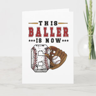 6e verjaardag Gift Baseball Player 6 jaar oude jon Kaart