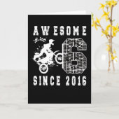 6e verjaardag Gift Dirt Bike Boy geboren in 2016 Kaart (Gele Bloem)