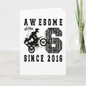 6e verjaardag Gift Dirt Bike Boy geboren in 2016 Kaart (Voorkant)