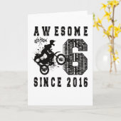6e verjaardag Gift Dirt Bike Boy geboren in 2016 Kaart (Gele Bloem)