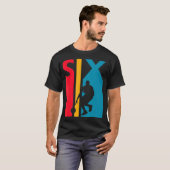 6e verjaardag Gift Six  Basketball 6 jaar T-shirt (Voorkant volledig)
