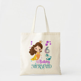 6e verjaardag Gifts Birthday Girls 6 jaar oude Mer Tote Bag