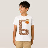 6e Verjaardag Giraffe Dier 6 Jaar Oud Jongens Kind T-shirt (Voorkant volledig)