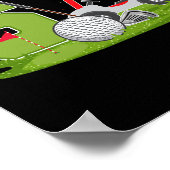 6e Verjaardag Golf 6 Jaar Oude Verjaardag Party Go Poster (Hoek)