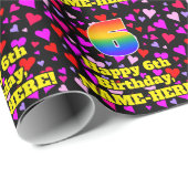 6e verjaardag: Het liefhebbende Kunstpatroon, Rege Cadeaupapier (Rol Hoek)