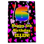 6e verjaardag: Het liefhebbende Kunstpatroon, Rege Medium Cadeauzakje (Voorkant)