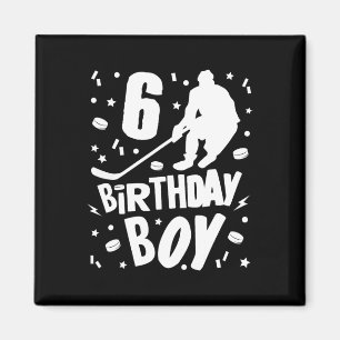 6e verjaardag Jongen Ice Hockey Kinderen 6 jaar ou Magneet