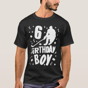 6e verjaardag Jongen Ice Hockey Kinderen 6 jaar ou T-shirt