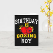 6e Verjaardag Jongen Shirt - Boksen 6 jaar oud Kin Kaart (Gele Bloem)
