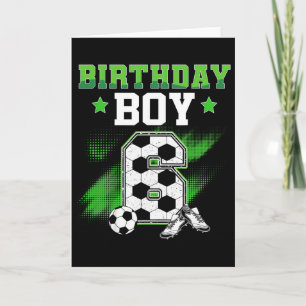 6e verjaardag jongen voetbal 6 jaar oud sport 6jr kaart