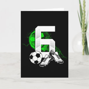 6e verjaardag jongen voetballer voetball 6 jaar ou kaart