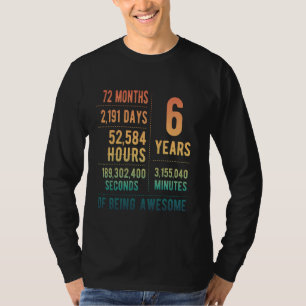 6e Verjaardag Jongens & Meisjes Grappig 6 Jaar Oud T-shirt