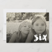 6e verjaardag jongens Meisjes Nummer Zes foto Bekl Kaart (Voorkant)