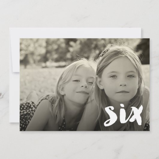 6e verjaardag jongens meisjes nummer zes foto's I Kaart (Voorkant)