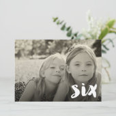 6e verjaardag jongens meisjes nummer zes foto's I Kaart (Staand voorkant)