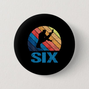 6e verjaardag Karate Fighter 6 jaar oude meisjes j Ronde Button 5,7 Cm