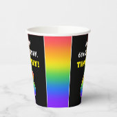 6e verjaardag: kleurrijke regenboog # 6, aangepast papieren bekers (Links)