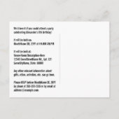 6e verjaardag - Leuk vuurwerk, regenbooglook "6" Briefkaart (Achterkant)