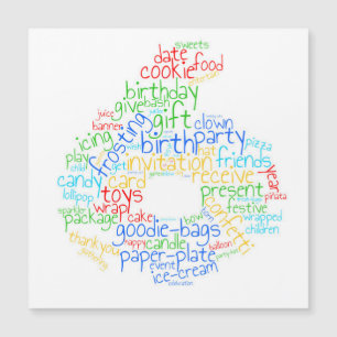 6e verjaardag Magnetic Card