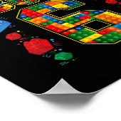 6e verjaardag Master Builder 6 jaar oud blok Poster (Hoek)