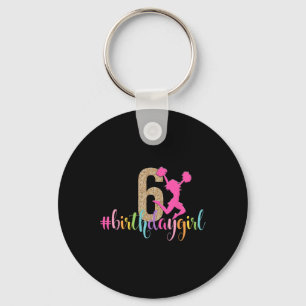 6e verjaardag meisje cheerleader regenboog cheerle sleutelhanger