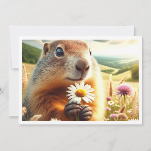 6e verjaardag meisje dier en Daisy Kaart (Achterkant)